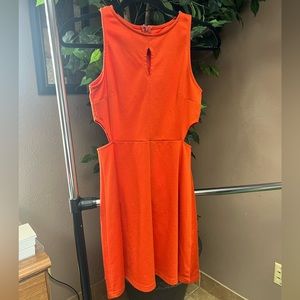 Chelsea & Violet Orange Cut out Dress Size Small